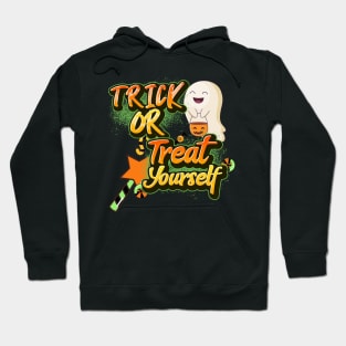 Trick Or Treat Yourself - Best Design Cheeky Ghost Hoodie